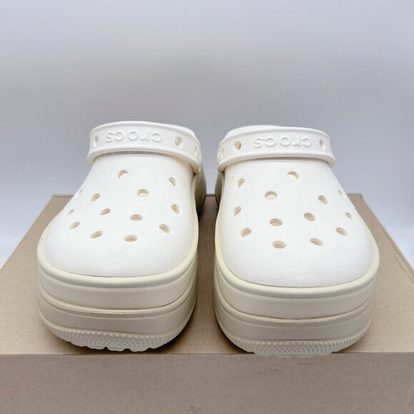CROCS CLASSIC STACKED CLOG Platform CHALK WHITE Womens US 9 - NEW - Picture 4 of 12